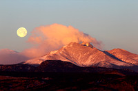Sunrise/Moonset_Mt Meeker & Longs Peak
